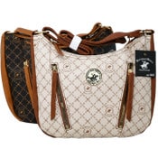 Wholesale - BHPC HOBO HANDBAG W/TOP ZIPPER 2-ASST BEIGE & BROWN